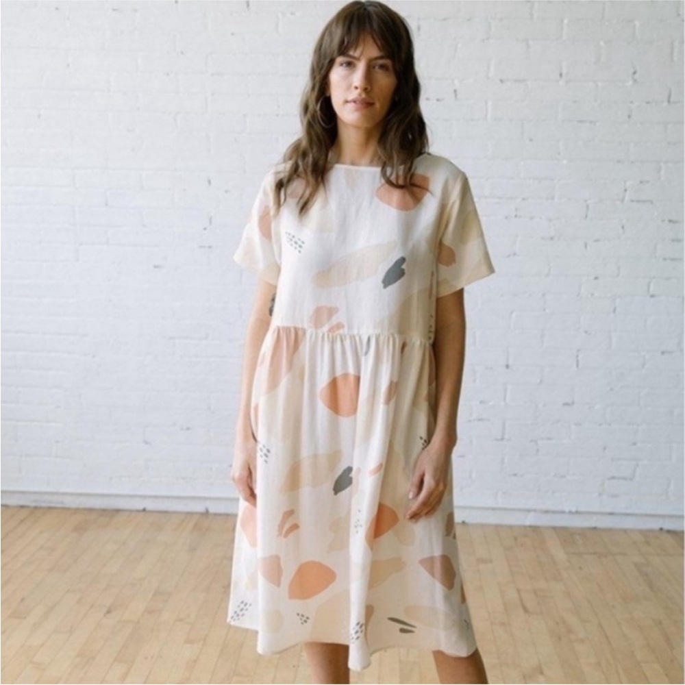 Tradlands White Smocked Midi Sundress